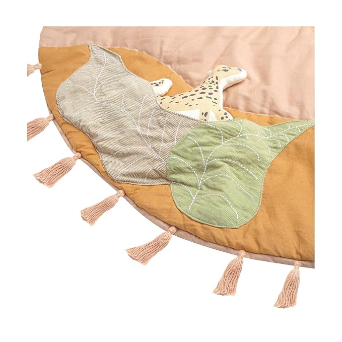 Crane Baby Play Mat, Floor Mat for Babies and Toddlers, 36" x 36", Safari Zoo