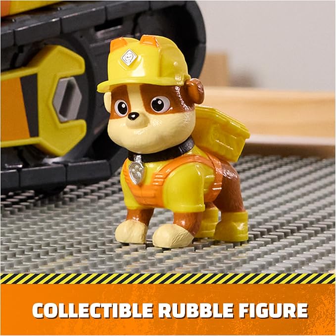 Rubble & Crew Rubble's Ultimate Tool Bulldozer Vehicle, Toy Truck with Action Figure, PAW Patrol Kids Toys for Boys & Girls Ages 3 and Up