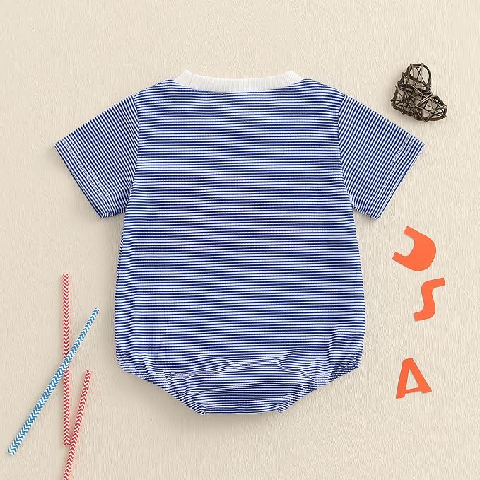 Kavousa Baby Boy Clothes Summer Baby Boy Bubble Romper Short Sleeve Jumpsuit One Piece Outfit Newborn Infant Clothing