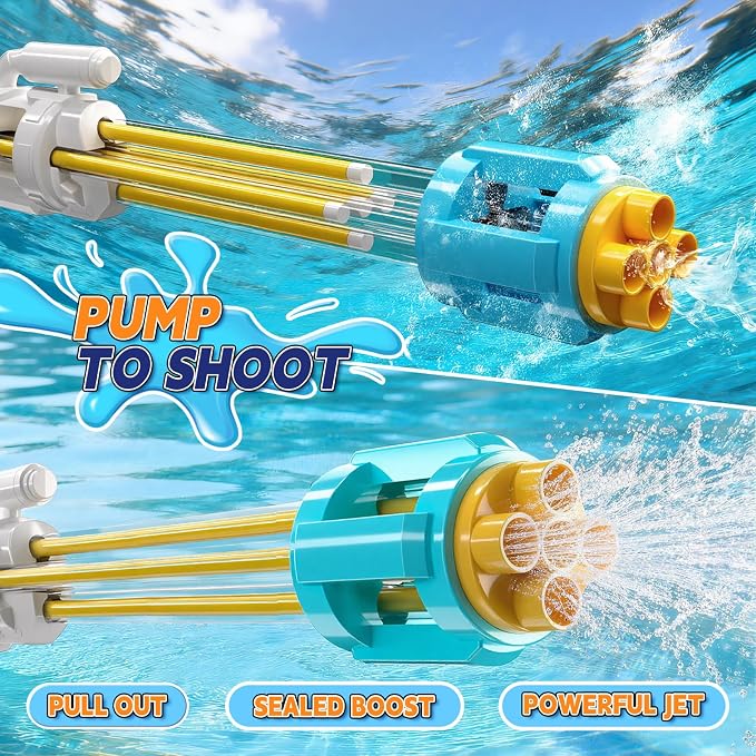 2pcs Water Guns for Kids Adults Toddler, High-Capacity Water Squirt Gun Toy, Summer Fun Water Toys for Pool Outdoor Beach Games, Water Blaster for Ages 4-8 8-12 Boys Backyard Party Play