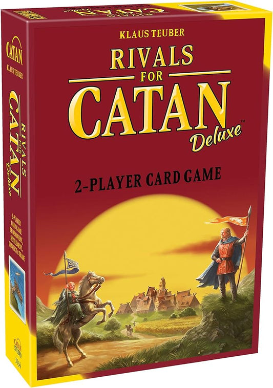 CATAN Rivals Card Game Deluxe Edition - Build, Trade, and Conquer with Enhanced Components! Family Game for Kids & Adults, Ages 10+, 2 Players, 45-60 Minute Playtime