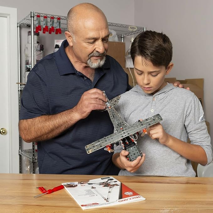 MECCANO Erector Super Construction 25-in-1 Motorized Building Set, Steam Education Toy, 638 Parts, for Ages 10+