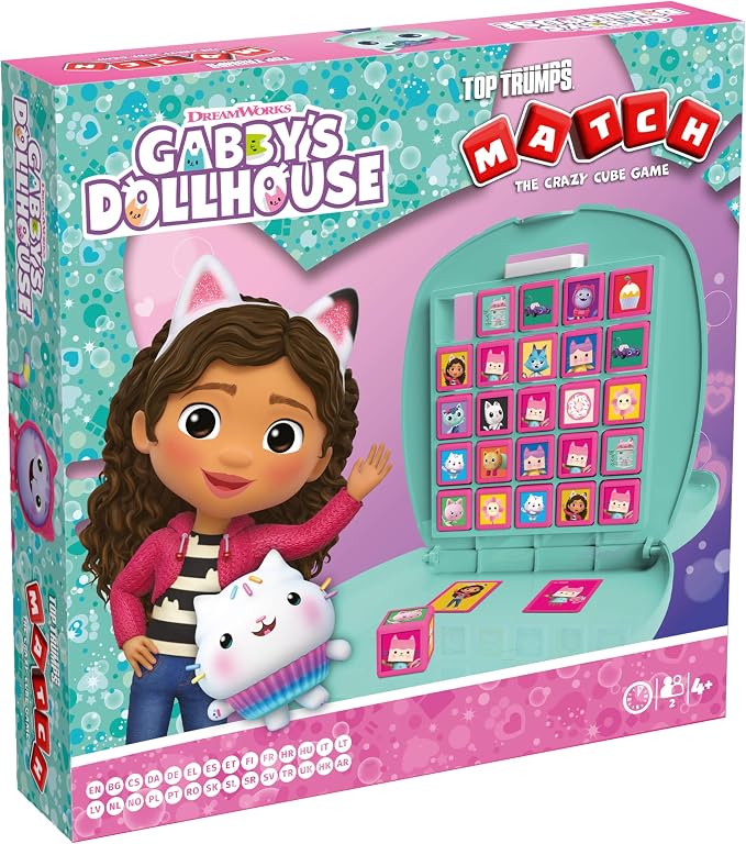 Top Trumps Match Game Gabby's Dollhouse – Family Board Games for Kids and Adults – Matching Game and Memory Game – Fun Two Player Kids Games – Memories and Learning, Board Games for Kids 4 and up