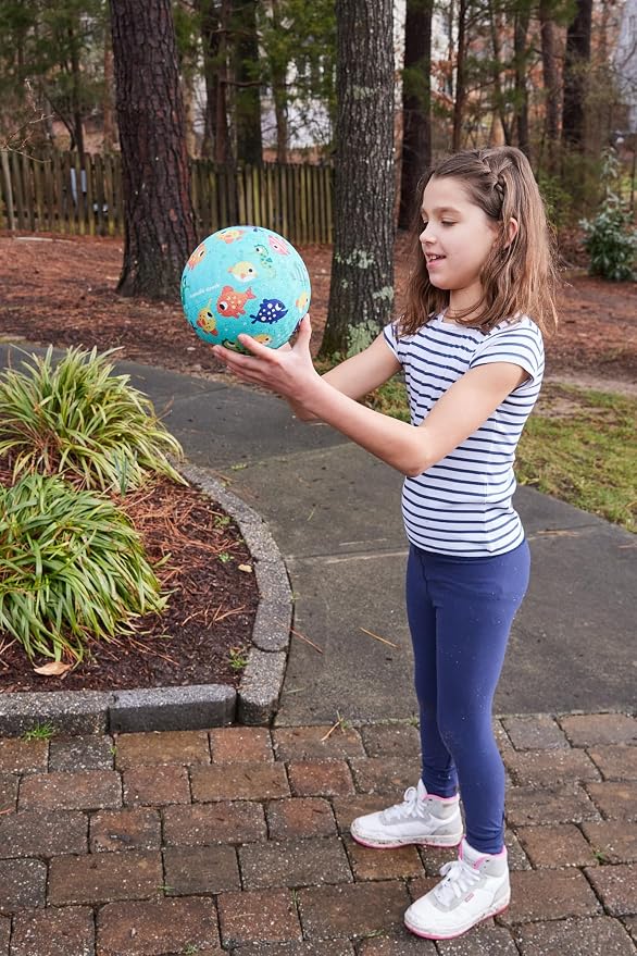 Crocodile Creek Playground Ball - Durable Rubber Ball for Kids Ages 3 and Up - Bouncy Inflatable Ball for Kickball, Indoor Games, and Outdoor Sports - PVC-Free