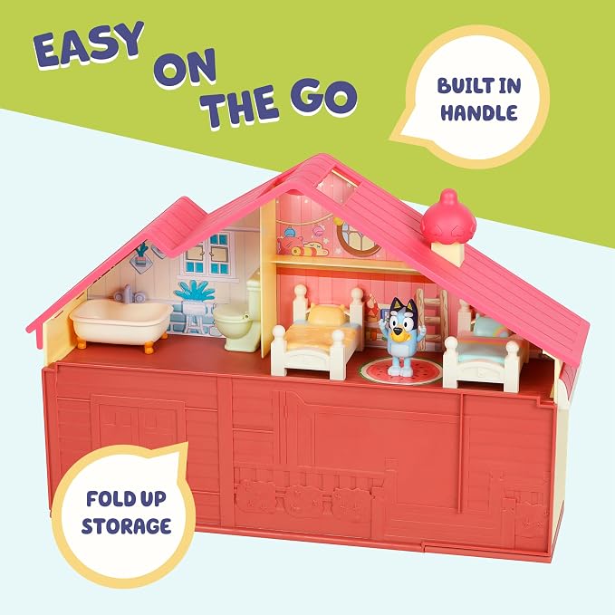 Bluey Toy House Mega Bundle Family Home & BBQ Playhouse Toys, Bingo, Bandit, Chilli, Kids Doll House Playset for Toddlers 3-5, Amazon Exclusive