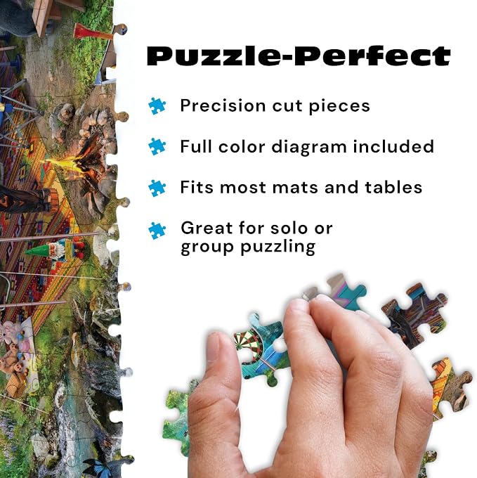 Buffalo Games Jeff Haynie - Mountain Retreat - 1000 Piece Jigsaw Puzzle - Large, Multicolor, Rectangular - Precision-Cut Pieces - Full-Color Poster - Adult Puzzles