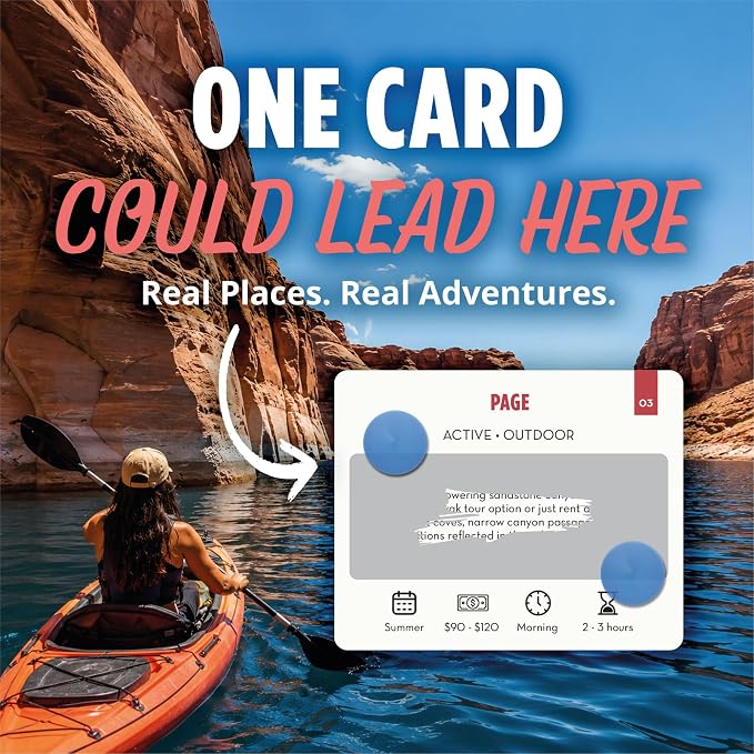 Arizona Bucket List Scratch Off Cards - 40 Adventure Cards with Region Split Map, Hidden Gems, Scenic Escapes & Local Favorites - Travel Gift for Couples, Families, Friends & Tourists