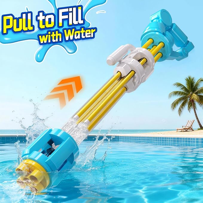 2pcs Water Guns for Kids Adults Toddler, High-Capacity Water Squirt Gun Toy, Summer Fun Water Toys for Pool Outdoor Beach Games, Water Blaster for Ages 4-8 8-12 Boys Backyard Party Play
