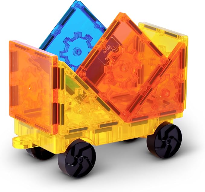 Tytan Magnetic Tiles 80-Piece Building Set by ZURU – Colourful STEM Construction Toy with Strong Snap-Fit Tiles for 2D and 3D Play, Includes Carry Bag, for Kids Ages 3+