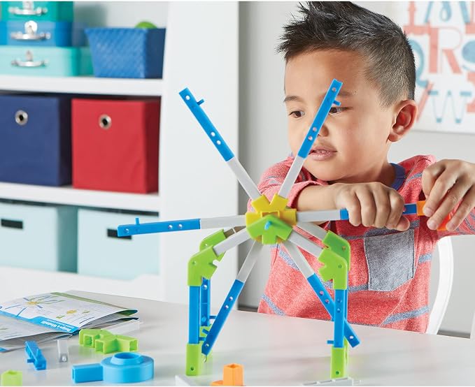 Learning Resources STEM Explorers Motioneering - 56 Pieces, Ages 5+STEM Toys for Kids, Brain Teaser Toys and Games, Kindergarten Games