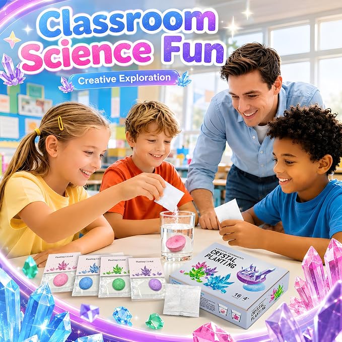 24Pcs Science Kit Crystal Growing Toys Party Favor Supply Gifts for Kids Classroom Goodiebags Gifts