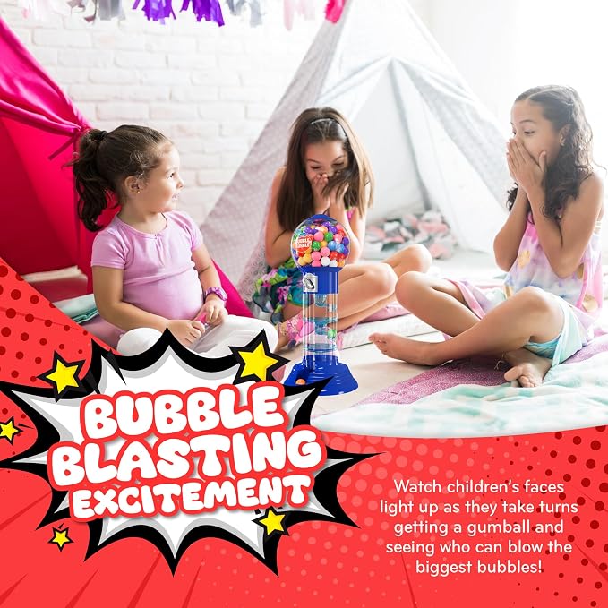Playo 10.5" Gumball Machine for Kids, Spiral Style Candy Dispenser for Gifts, Parties or Events - Bubblegum Machine w/Gumb Balls Included