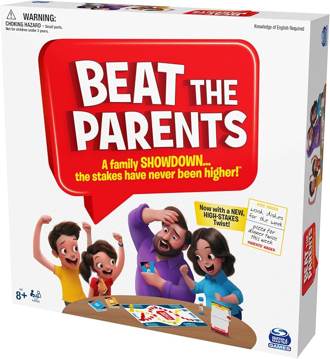 Spin Master Beat The Parents Board Game for Families and Kids Aged Over 5, (6062192)