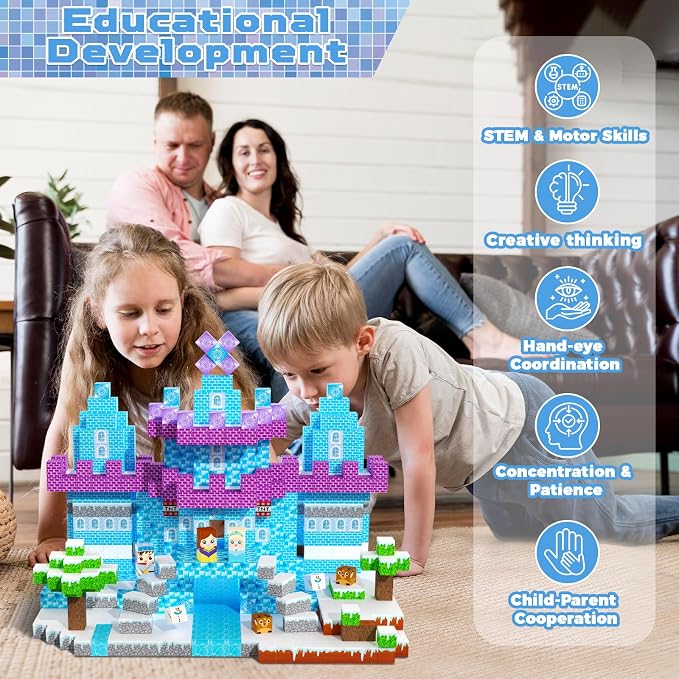 ToyUnited 150PCS Magnetic Blocks - Magnet Building Blocks, Magnet Cubes Tiles Princess Castle Toy, STEM Montessori Sensory Stacking Toys Birthday Gift for Kids Ages 3 4 5 6 7 8 9 10+ Years Old