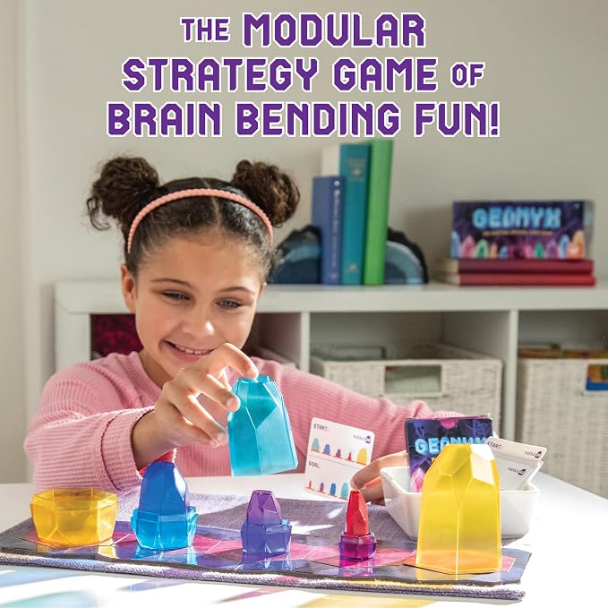 MindWare Geonyx Single-Player Logic Game, Crystal-Shifting Brain Teaser Puzzle with Progressive Challenges for Critical Thinking and Spatial Reasoning, Solo Play for Kids and Adults Ages 8 and Up