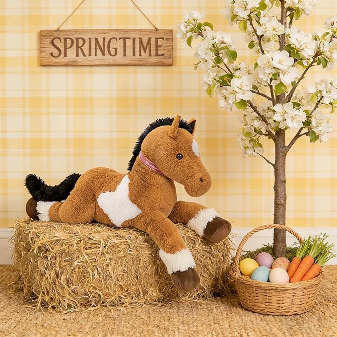 MaoGoLan Large Horse Stuffed Animal, Big Horse Plush Toy for Girl Boy, Ridable Stuffy Pony for Kid, Stuffed Pony Plush Pillow for Baby Shower, Mother's Day Birthday Gifts, Party Favor Decor, 47 inches