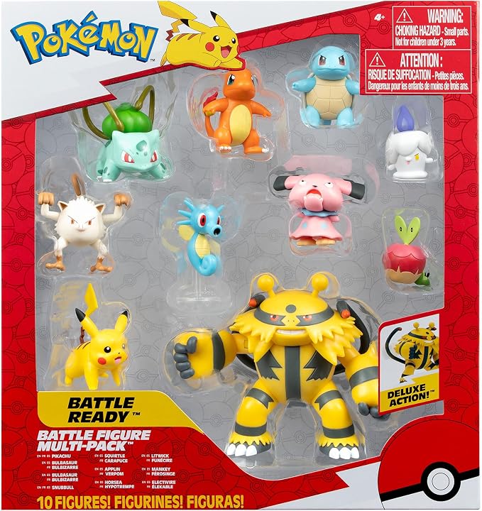 Pokémon Battle Figure 10 Pack – Nine 2-inch Battle Figures and One 4.5-inch Battle Figure