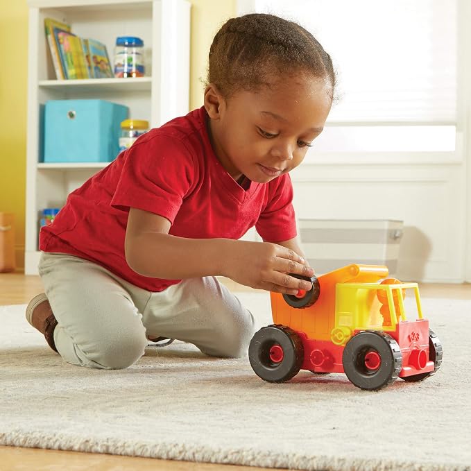 Learning Resources 1-2-3 Build It Construction Crew - Take Apart Construction Toys, Toddler Excavator Toy, Kids Dump Truck Toy, Tractor Toys for Kids 3-5, Building Sets for 4 Year Olds