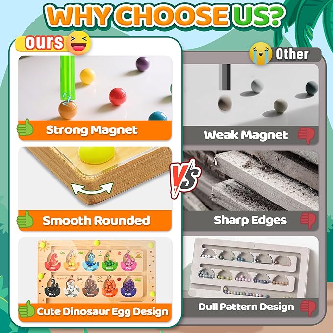Busy Board Travel toys for Toddlers Kids, Montessori Toys Magnetic Color and Number Maze Puzzle, Dinosaur Bead Mazes Toys for Fine Motor Skills,Airplane Car Travel Activities Essential (Small)