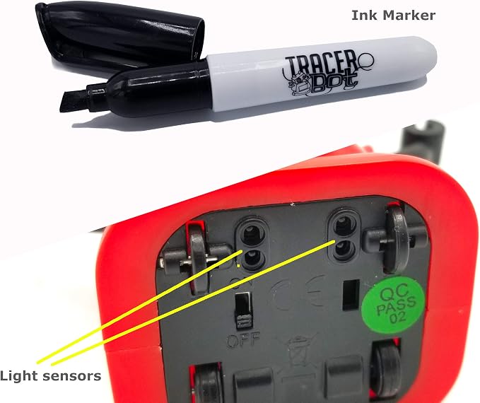 MUKIKIM TracerBot - Green – Mini Inductive Robot That Follows The Black Line You Draw. Fun, Educational, and Interactive STEM Toy with Limitless Ways to Play! Promotes Logic and Creativity Training