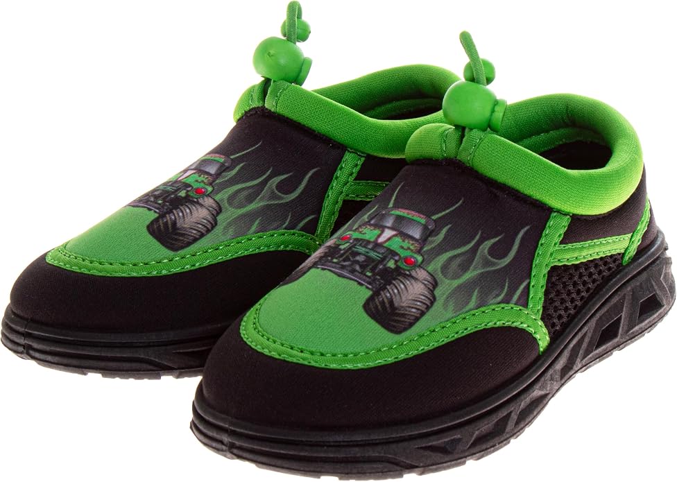 Toy Story Cars Boys Water Shoes Kids Sandals Lightning McQueen Woody Buzz Lightyear Monster Jam Grave Digger Pool Aqua Socks Bungee Waterproof Quick Dry 5-10 Toddler 11-12 Little Kid