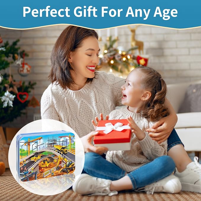 100 Pieces Puzzles for Kids Ages 4-8, Bulldozer Educational Kids 100 Piece Puzzle, Children Jigsaw Puzzles Kids Puzzles, Educational Learning Puzzle Toys for Girls and Boys