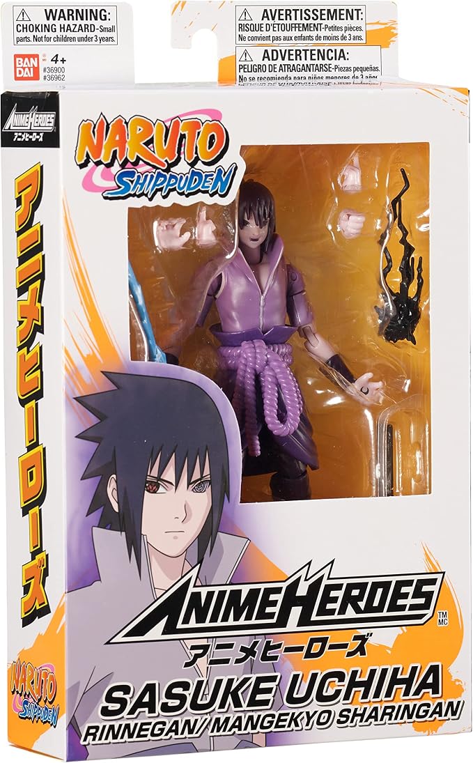 ANIME HEROES - Naruto Shippuden - Uchiha Sasuke Rinnegan/Mangekyo Sharingan Action Figure