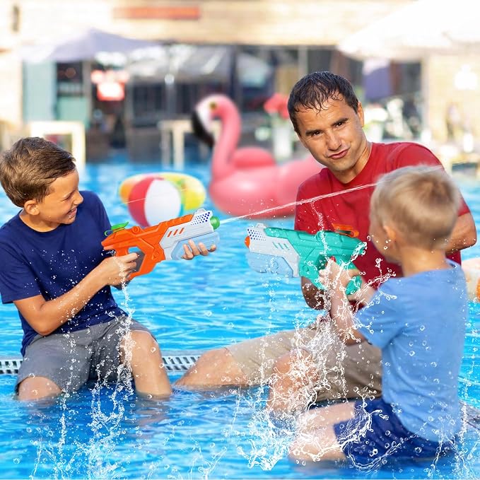 Quanquer Water Guns for Kids Adults - 3 Pack Super Squirt Water Toy Gun 600CC High Capacity Long Shooting Range Soaker Blaster for Swimming Pool Beach Outdoor Fighting Party