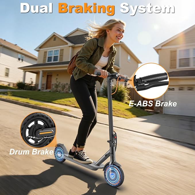 VOLPAM Electric Scooter, 350W/500W/800W/1000W/250W Powerful Motor & 19/22/ 9 MPH Top Speed, 16-28-10 Miles Long Range, Folding E Scooter Choice
