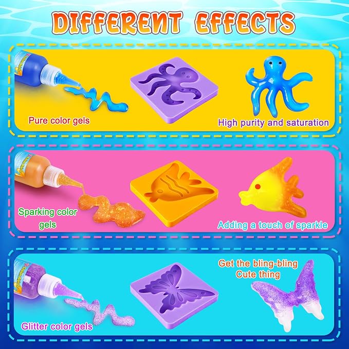 UNGLINGA Magic DIY Water Creation Elf Toy Kit for Kids - 8 Colors Toys Craft Creative Birthday Gifts for Boys Girls Age 5 6 7 8 9 10 11 12