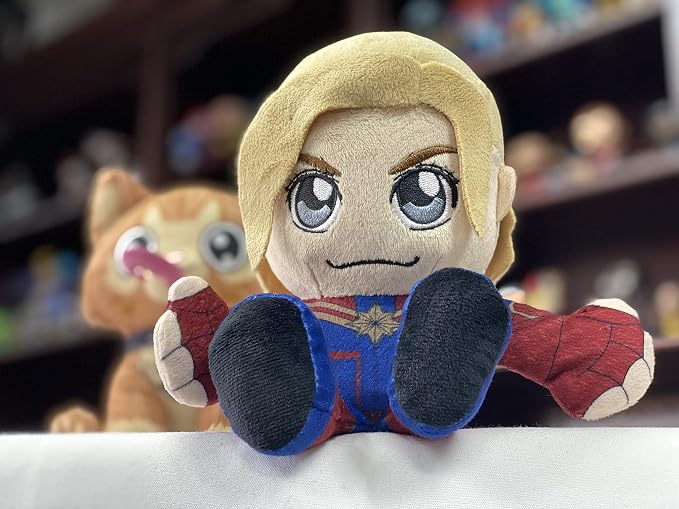 Marvel Captain Marvel 8" Kuricha Sitting Plush - Soft Chibi Inspired Toy
