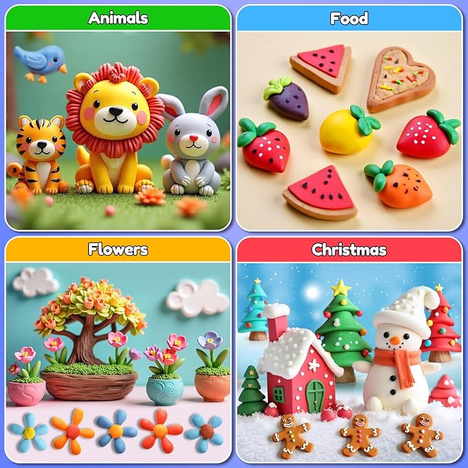 YOPINSAND Air Dry Clay 145 Colors, Modeling Clay for Kids, DIY Molding Magic Toy with Tools, Gift for Kids Boys Girls