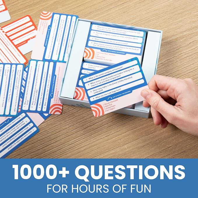 Trivia for Everyone — 1000+ Questions for Adults, Teens, and Families — Fun Board Game for Party & Game Nights — Card Game for People in Pursuit of Fun — Two Difficulty Levels