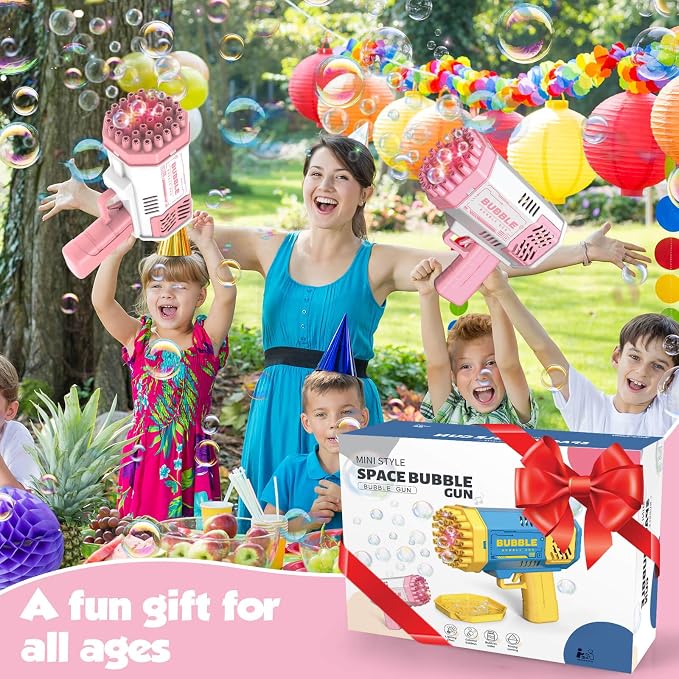 JONEG Toys for 3-8 Year Old Boys Girls: Bubble Machine for Kids with Bubble Solution, Gifts for 3 4 5 6 7 8 Years Old Boy Birthday Toy for Kid Toddlers Ages 4-6 Outdoor Wedding Bubbles Blower Maker