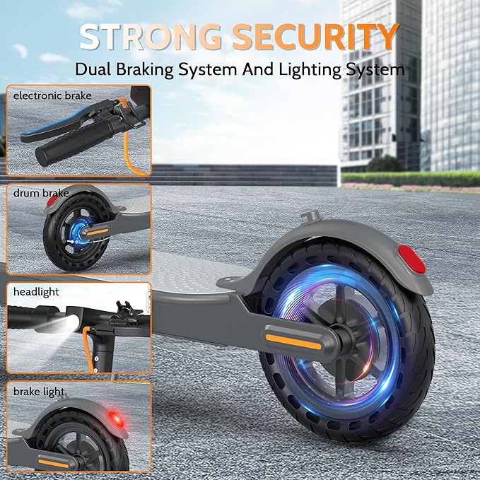 Aovowheel Electric Scooter for Adults, Folding E Scooter with 350W/500W Motor 16/24 Mph Top Speed, Max 19-23 Miles Long Range, 8.5''/10''/14''Tires Commuting Scooters with Dual Brakes System, APP
