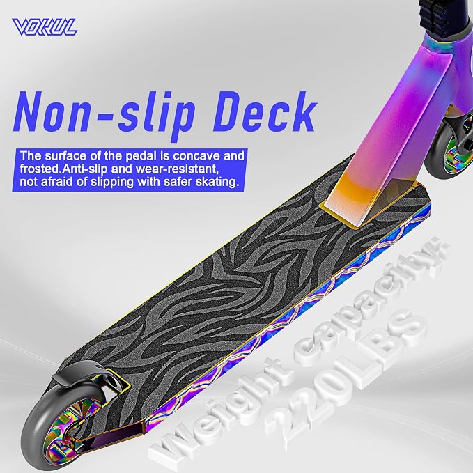 VOKUL K1 Pro Stunt Trick Scooter for Kids 8 Years and Up Freestyle Skate Park Street for Boys Girls