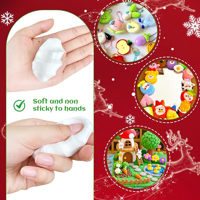 50 Pack White Air Dry Foam Clay,1.12lb Soft Molding Lightweight Clays with 3 Pcs Sculpting Tools for Kids,Adults,Crafting Cosplay,Artistic Projects