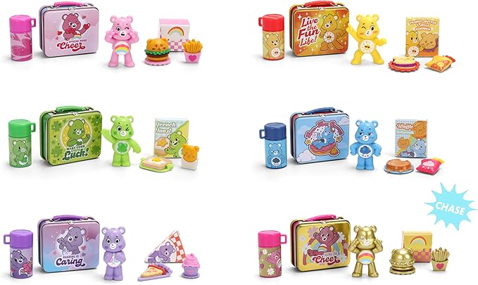 Jada Lunch Buddies – Collectible Mini Tin with Thermos, Figure & Food Accessories – 2-Inch Care Bears Toy – Care Bears & Friends – for Kids Ages 5+ (One Piece, Styles May Vary)