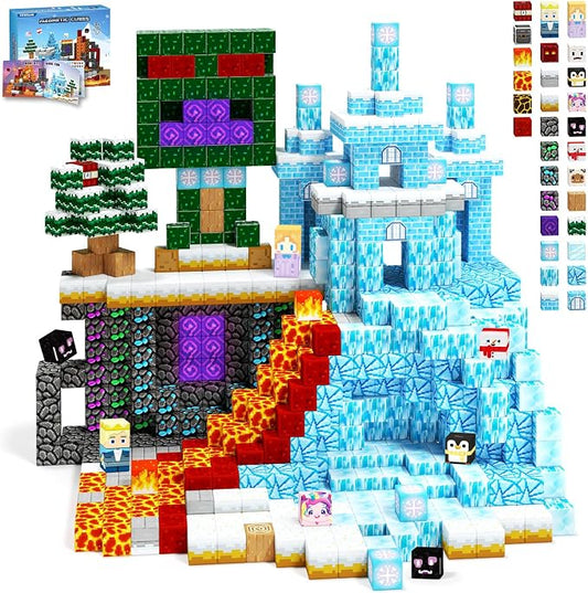 Magnetic Blocks Building Tiles for Kids - STEM Educational Sensory Toys for Boys & Girls Ages 3-10, Christmas