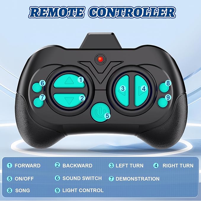 MindPal Robot Toys for Boys Girls with Auto-Demonstration Robots for Kids Remote Control Rechargeable Emo Robot with LED Eyes Age 3 Years and Up Green