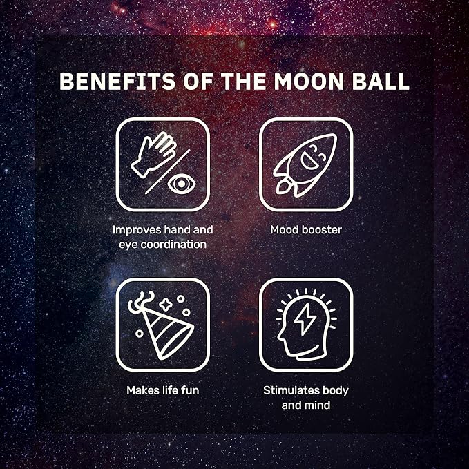 Waboba The Original Moon Ball - Hyper Bouncy Ball – Makes Pop Sound When Bounced - All Ages Extreme Bounce & Fun - Perfect for Active Play & Indoor or Outdoor Games