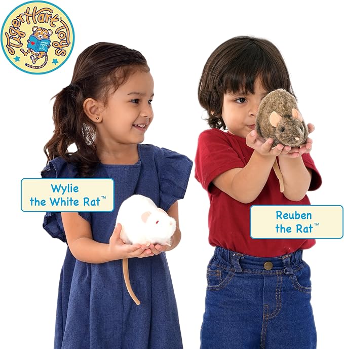 TigerHart Wylie The White Rat - 7 Inch Stuffed Animal Plush