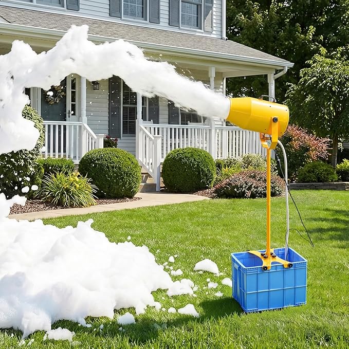 VEVOR Foam Machine, 9.84 to 16.40 ft Spray Distance Foam Cannon Party Machine, Bubble Cannon with 74QT Water Tank, Stable Vertical Design, Dense Foams Maker for Gatherings, Celebrations & Par