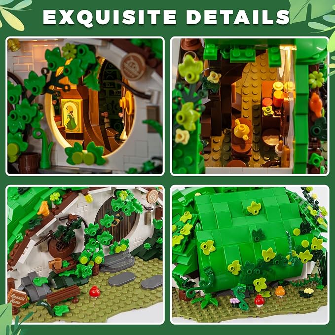 Movie-Inspired Building Set for Adults, 1088 Pieces Collectible Cottage Model Kit with Openable Doors & Panels, Architecture DIY Creative Toys Idea