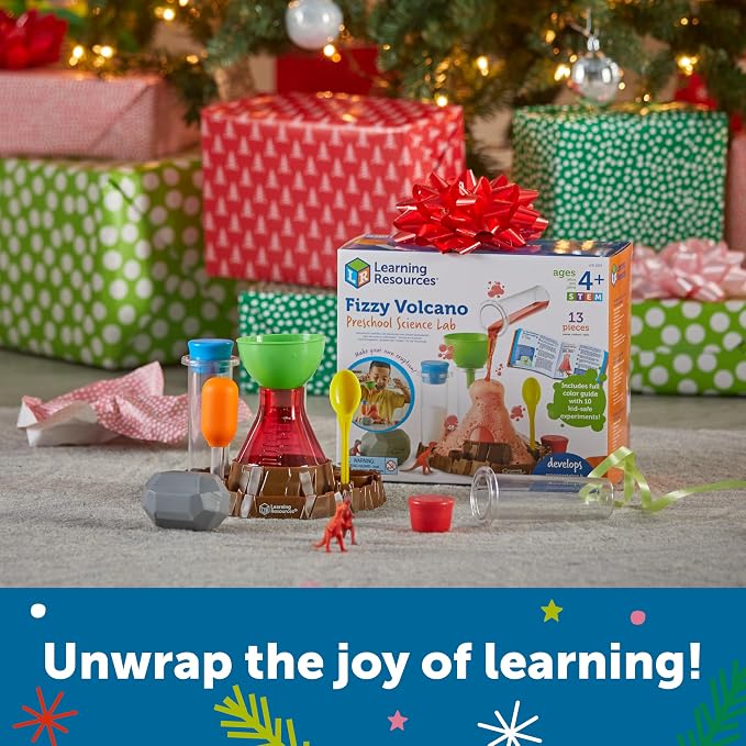 Learning Resources Fizzy Volcano - 13 Pieces, Ages 4+, Preschool Science Lab Kits, Experiments STEM Toys For Kids, Classroom Must Haves