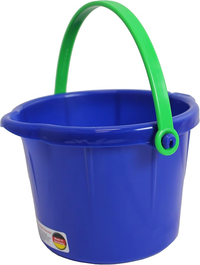 Spielstabil 4" Sand Pail Beach Toy - Beach Bucket for Kids - Perfect Toddler Beach Essentials - Made in Germany (Colors Vary)