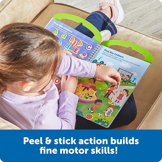 Learning Resources Skill Builders Smart Stickers Letters & Phonics - Reusable Sticker Books for Kids, Preschool Activity Book, Toddler Learning Activities, Educational Stickers