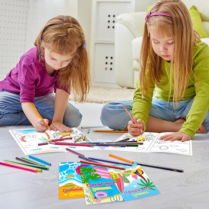 90shine 72PCS Summer Coloring Books for Kids in Bulk Ages 4-8, End of The Year Gifts from Teacher for Students Beach Pool Birthday Party Favors