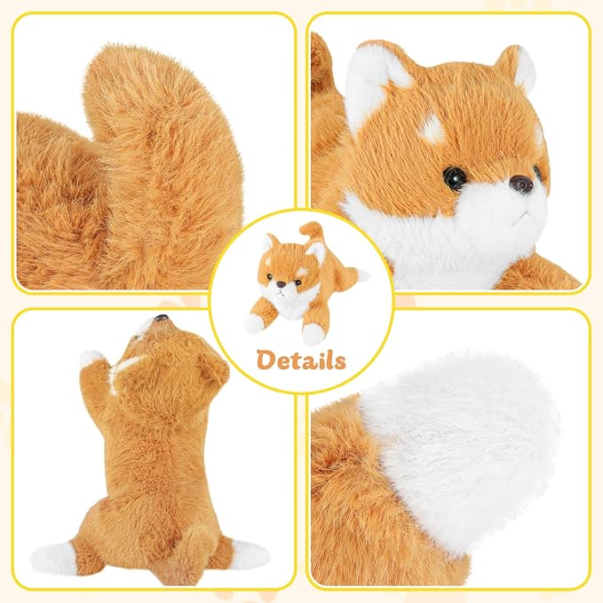 YOUBLEK 19Inch 3 Pounds Dog Weighted Stuffed Animals, Cute Realistic Puppy Stuffed Animal, Sensory Comfort Plush Throw Pillow Toy, Adults Kids Youth Dog Plush Gift