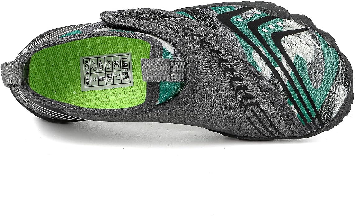 UBFEN Water Shoes for Kids Boys Girls Aqua Socks Barefoot Beach Sports Swim Pool Quick Dry Lightweight Toddler Little Big Kid